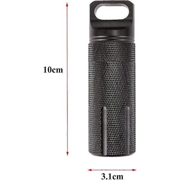 Militärklassad Lufttät EDC Tillbehörsväska, 1 st Vattentät Pillerfodral Kapsel/Tändsticksfodral Batterihållare, Utomhus Överlevnadsförvaringsbehållare Torr B