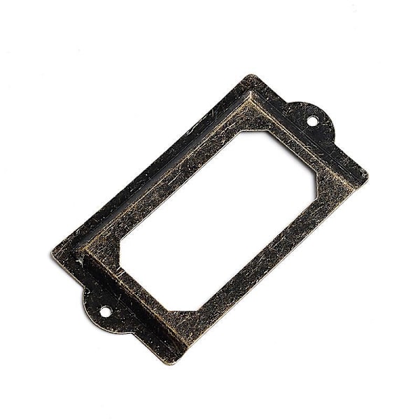 50-pack, Etiketthållare i metall för möbler, S-60 x 17 mm, Brons