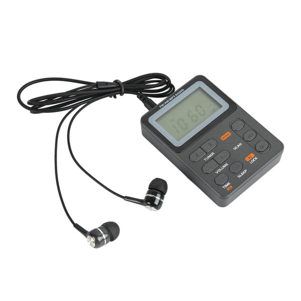 AM FM Bärbar Radio Låsskärm Digital Tuning Stereo Uppladdningsbar fickradio för promenader Jogging Fitness Camping