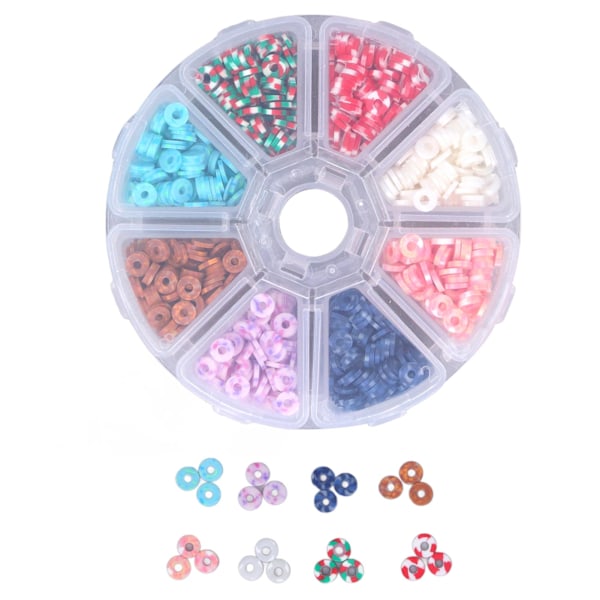 1280 stk flate leireperler 6 mm holdbare vanntette falmede forbedre kreativitet lindre trykk polymer leireperler for DIY