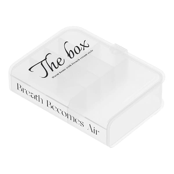 Skrivebordsorganisatorboks Datakabelopbevaringsetui Plastik Bogdesign Boligindretning til Line Earbud Transparent