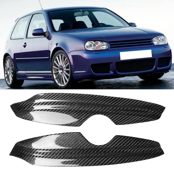 2 st. strålkastarögonbryn i kolfiber, passande för Golf 4 MK4 IV 1999-2004