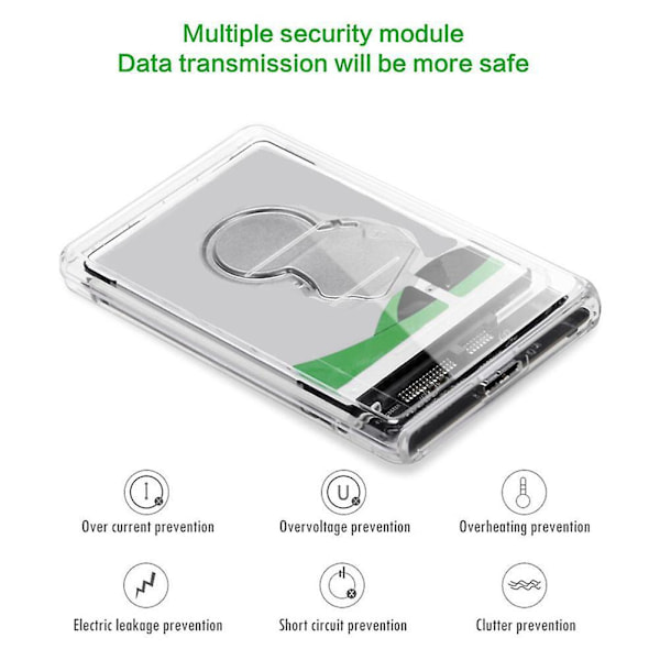 Mymisisa SATA til USB 3.0 Mobil Kabinett for 2,5 tommers SSD HDD Harddisker
