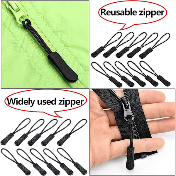 20 Nylon Zipper Dragkedjor för Enkel Förlängning