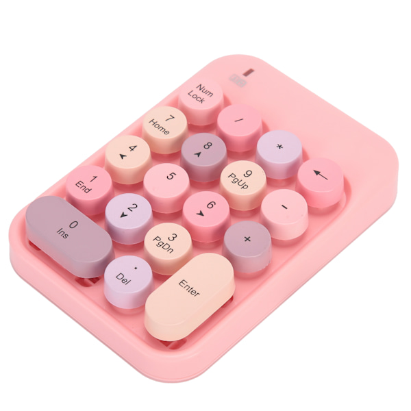 AJAZZ trådlöst numeriskt tangentbord Choklad Keycap för spelriktningsväxling AK18 2.4GPink