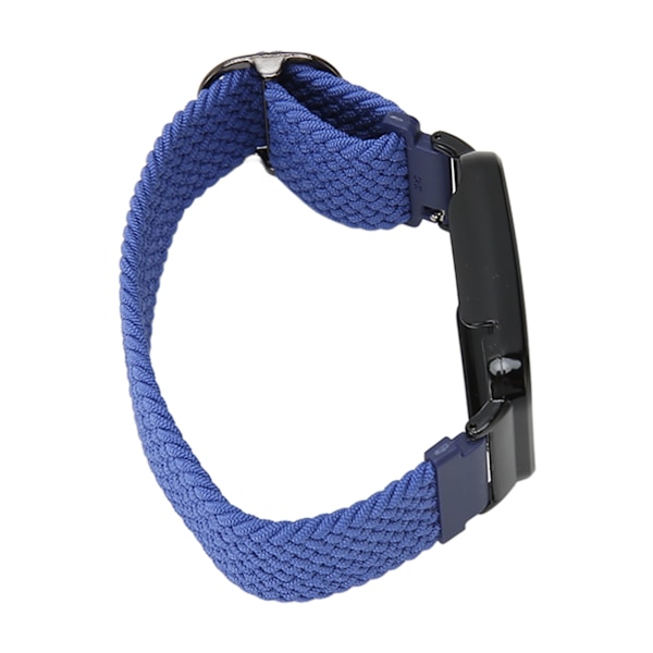 Flätad Loop Strap för Mi Band 7 Pro Justerbar Elastisk Nylon Loop Armband med Skyddsram Mörkblått Band Svart Case