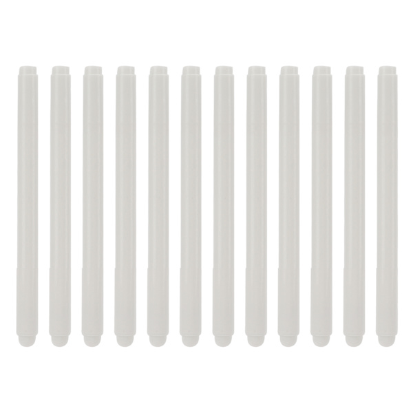 12 stk. vandopløselige penne, vaskbare, falmede vandopløselige penne, syning, broderi, stofmarkering, markør, hvid vandopløselig pen