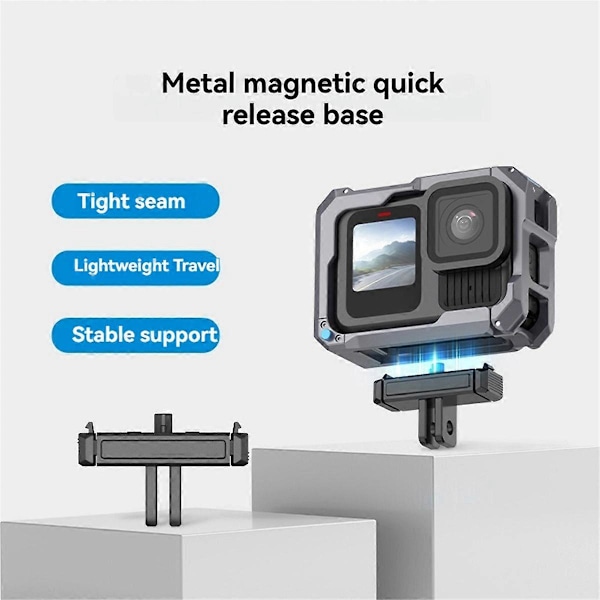 Magnetisk Quick Release Base til GoPro Hero 13 Adapter Kit Sort12
