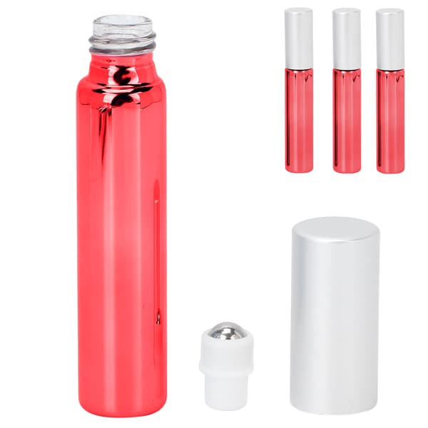 3 stk. Parfume Rollerflaske Olieforstøver Sprayflaske Parfumedispenser Beholder 10ML Rød