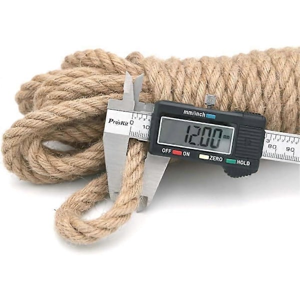 Jute Tau Hampsnor 12mm tykk for Dekorasjon, DIY Håndverk, Hagearbeid