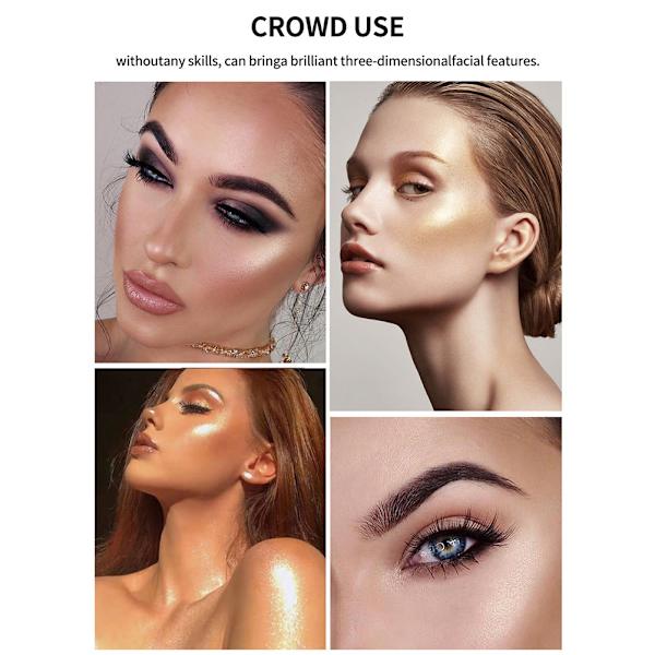 5 farver Blush Makeup Palette Highlighter Contouring Powder Bronzer High Gloss Highlighter