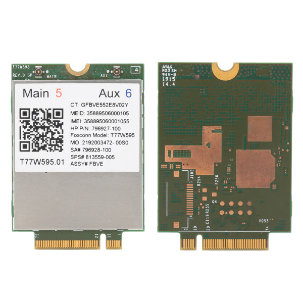 Modulaattoridemodulaattori HP LT 4120 Snapdragon X5 4G LTE WWAN M.2 -modeemimoduulille WIFI-verkkokortti