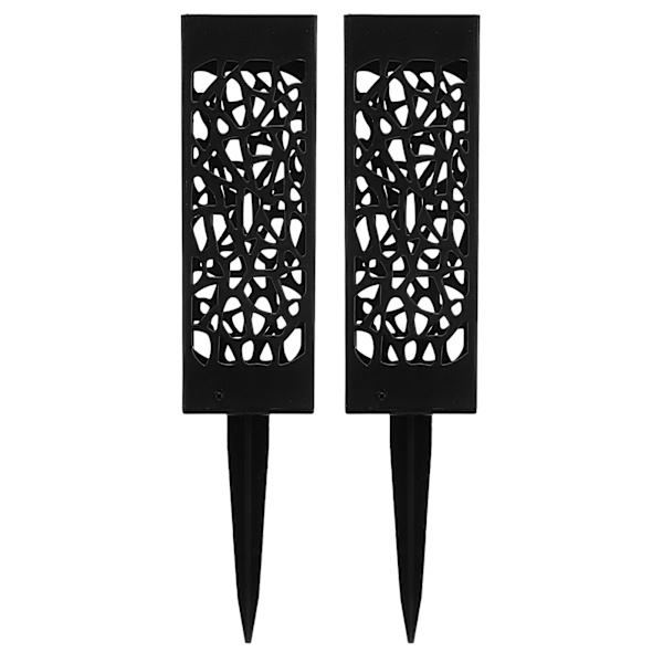2 stk kirkegårdsgravvase svart søyle Unik huldesign Enkel installasjon Grunninnsats Gravblomstholdere