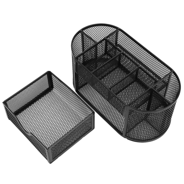 Multifunktion pennhållare 9 rutnät Penna Organizer Korg Desktop Kontorsmaterial8009 Svart