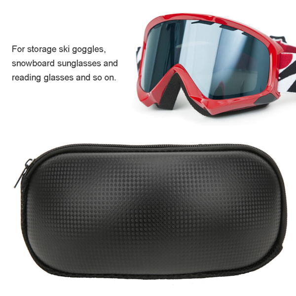 Bærbar Ski Snow Goggle Protector Moderigtig bæretaske Box Hard Case med lynlås