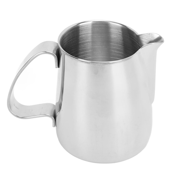 Skummende kopp 304 rustfritt stål dryppfri spiss tut integrert melkeskummer kopp kaffesteaming mugge 350ml