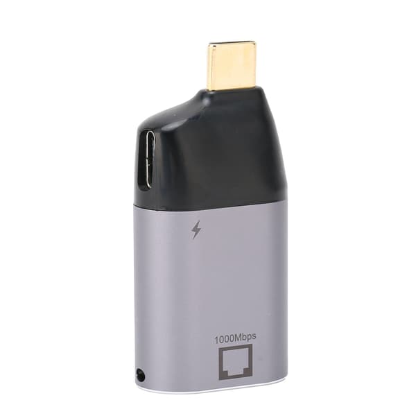 USBC til RJ45-adapter i aluminiumslegering, han til hun PD3.0 Ethernet-opladerkonverter