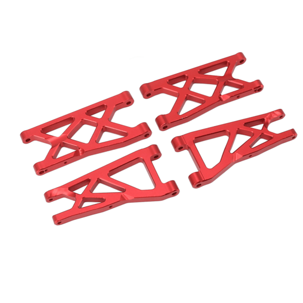 Front Rear Suspension Arm Set Aluminiumlegering Slitasjebestandig Sterk RC Swing Arm Set for ARRMA SENTON 1/10 Rød