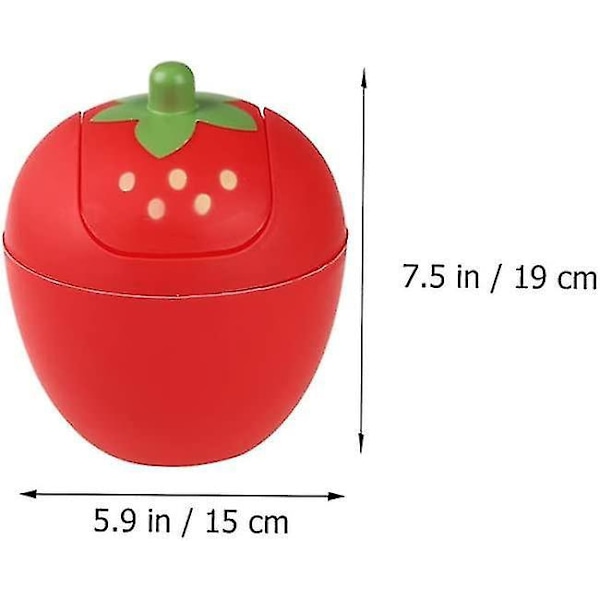 1 st Söt Jordgubbs Skrivbords Papperskorg