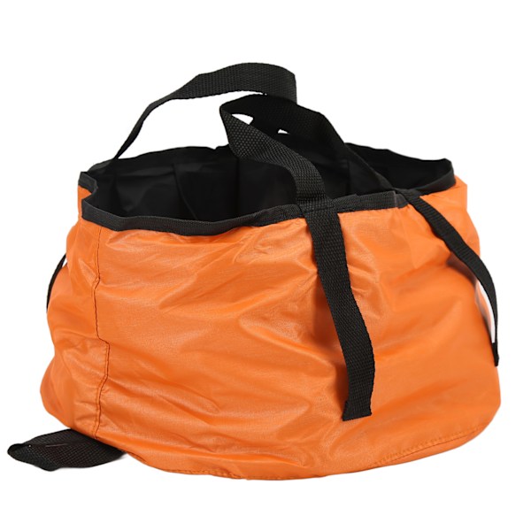 Hopfällbart utomhusfat runt robust slitstarkt fast pålitligt bärbart fat för resor camping orange