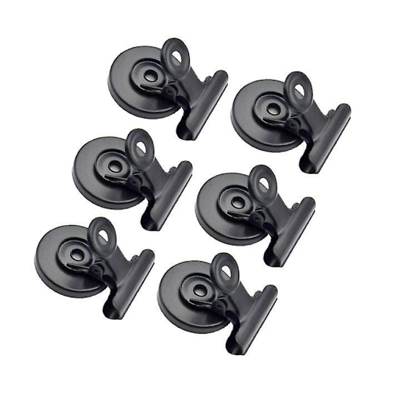 Magneettiset klipit jääkaapille - 20 kpl pakkaus, vahvat jääkaappimagneettiset klipit yksityiskohtaiseen listanäyttöön kotona ja keittiössä (musta)