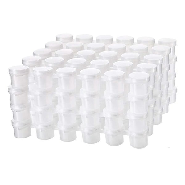 50 remsor tomma färgburkar 5 ml pysseltillbehör, 300 burkar totalt