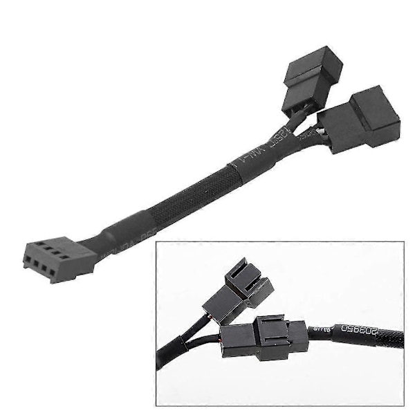 4-pin Pwm Fläkt Strömförsörjningskabel Splitter 2-vägs Adapter Sladd Tråd För Dator