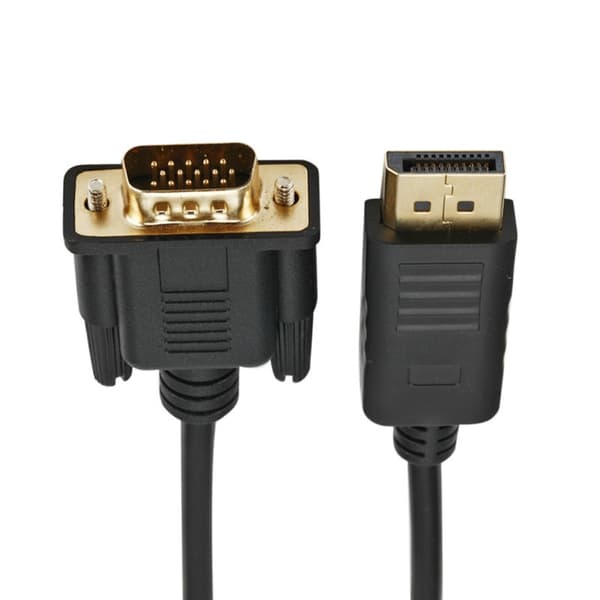 1,8M DP til VGA-kabeladapter Computer Notebook Display Port-stik Forgyldt konverter