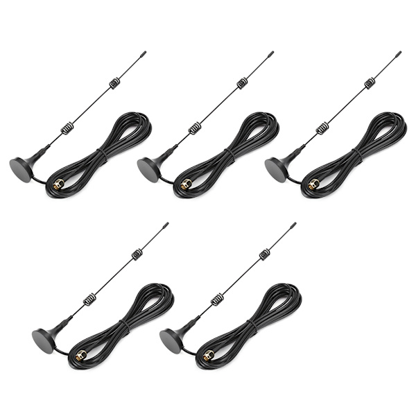 5 stk. SMA‑M 2.4G-antenne med router magnetisk base ekstern forlængelse til YAESU VX‑3R