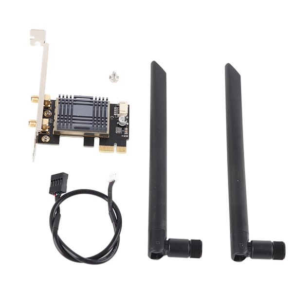 AR5B22 Trådløs WiFi-adapter 2.4GHz 5GHz 300Mbps PCI‑E Bluetooth 4.0 + 2x5dBi Antenne til Windows 7/8/10