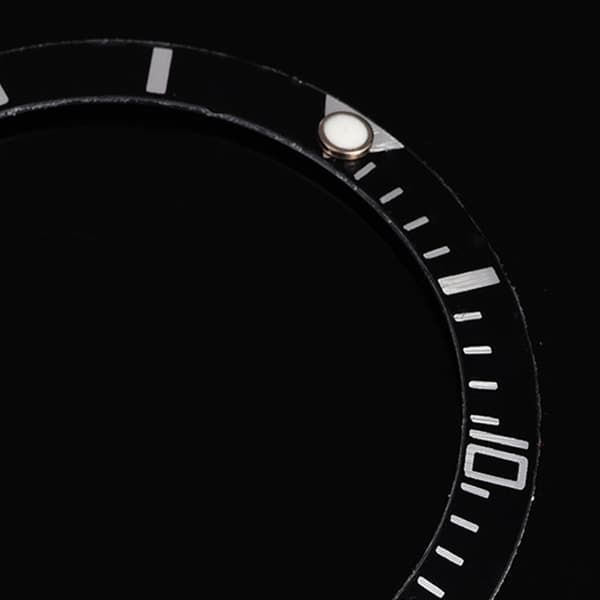 Ur Armbåndsur Aluminium Materiale Løkke Bezel Indsats Ring Erstatningsdel (Sort)