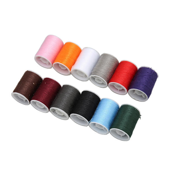 12 st Sytråd Polyester Färgglad Hushållsbroderitråd Handsömnadstråd