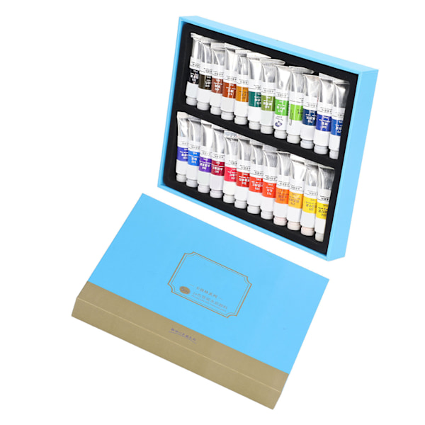 Akvarelmalingssæt 5ML Transparent Pigment Hurtigtørrende Genanvendelig Nem Blanding Høj Mætning Kunst Akvarel Sæt 24 Farver