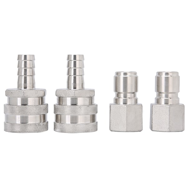 Stainless Steel G1/2in Thread Quick Connector Beer Barrel Connector Adapter Home Brew Fitting