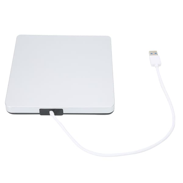 DVD-stasjon USB3.0 Ekstern DVD-spiller kompatibel med bærbar PC for Win XP/2003/8/10/7Sølv