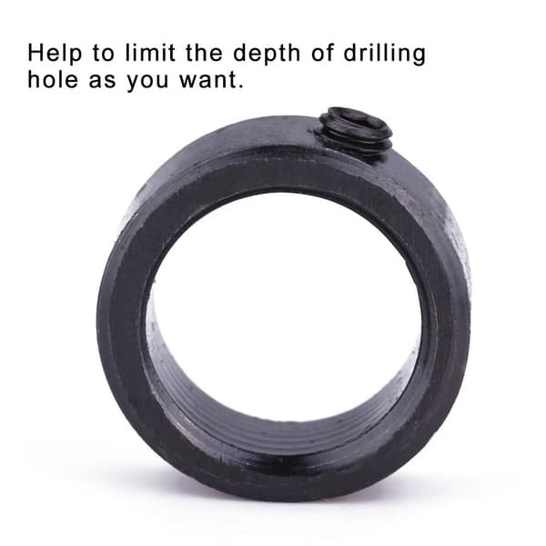 8 stk/sett 3~16mm Drill Depth Stop Collars Sortimentsett med sekskantnøkkel Trebearbeidingsverktøy