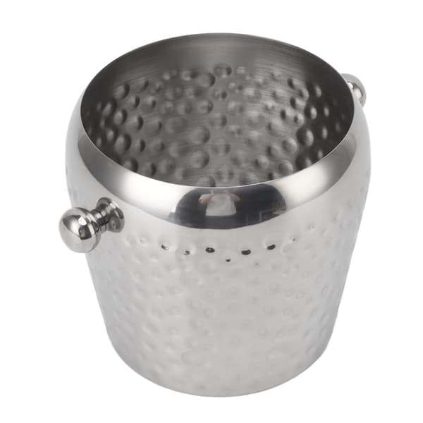 Isbøtte i rustfritt stål, miniisolert frysebeholder for bar, vin, champagne, 1L sølv