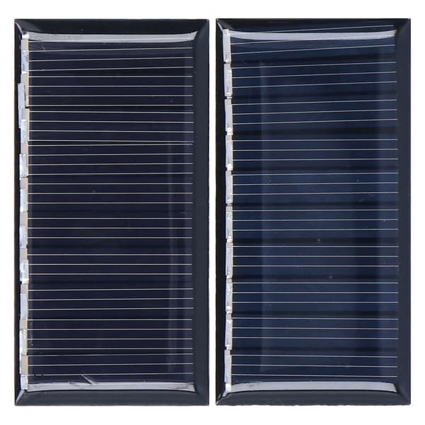 2 stk. Mini solcellepaneler 0,25W 5V Bærbare Mini polykrystallinske silisium værbestandige holdbare mye brukte mini solceller