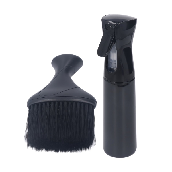 Hårsprayflaske Black Hair Mist Sprayflaske med halsdusterbørste til hårdressing