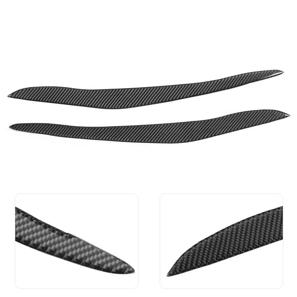 2 stk. frontlyktøyenbryn i karbonfiber, utvendig dekorasjon, passer til X5 E70 2007-2013