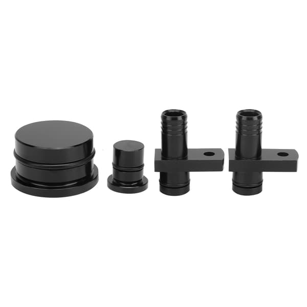 PCV-omdirigeringsfitting med omdirigeringsportprop og resonatorprop, passer til GM Duramax 6.6L 2004.5‑2010 Sort