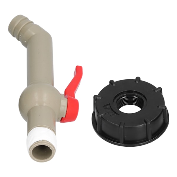 IBC Tank Kranadapter Vannslangekobling Hagetilbehør 45° 25mm Kran VVS-verktøy
