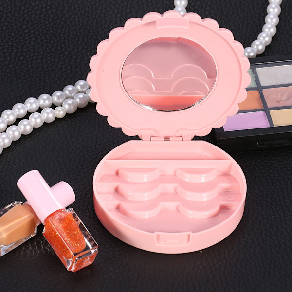 1 kpl Flower Shape Travel Kannettava tekoripsien case Organizer Fake Lashes Carry Box
