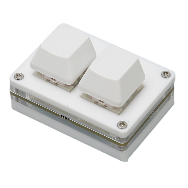 Mininäppäimistö 2 näppäintä USB punainen kytkin Plug and Play Ergonominen ohjelmoitava näppäimistö taustavalolla toimistomedian pelaamiseen