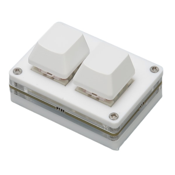 Minitastatur 2 taster USB Red Switch Plug and Play Ergonomisk programmerbart tastatur med bakgrunnsbelyst for gaming Office Media