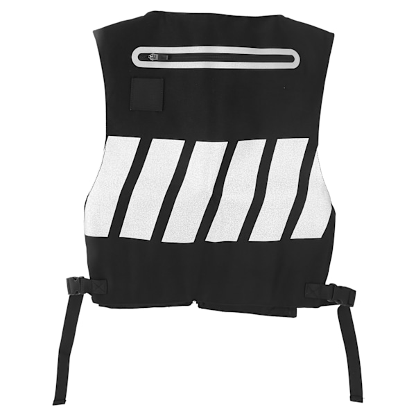 Udendørs reflekterende vest multifunktion polyester sikkerhed justerbar cykel vest sort