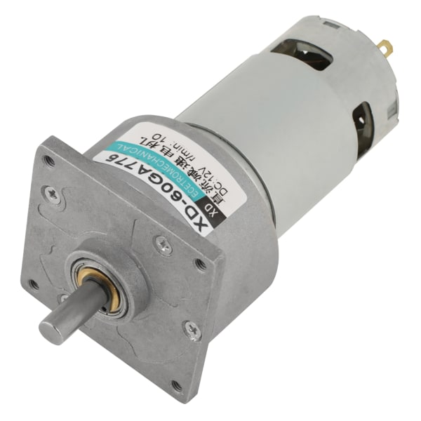 35W Micro DC-motor i metall med justerbar hastighet CW/CCW (12V 10rpm)