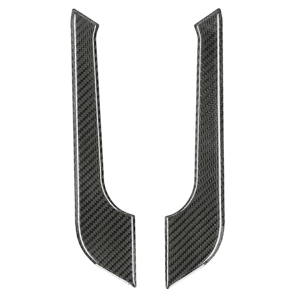 2 stk. Deksel for koppholder i midtkonsoll, karbonfiber, passer Dodge Charger 2011-2014