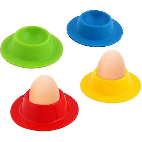 4-pack Silikon Äggkoppar Äggkoppshållare för Kokta Ägg Frukost i Köket