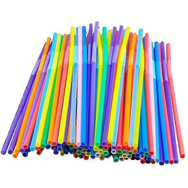 Färgglada Böjbara Sugrör i Plast - 1000-pack för Födelsedag, Bröllop, Sommarfest Dryck 1000st Flerfärgade